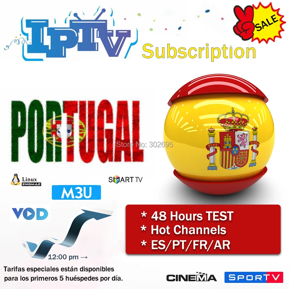 

Full HD Iptv Subscription Portugal Include VOD Hot Channels Iptv M3u Spain Suitable for Smart TV Android TV Box iptv france