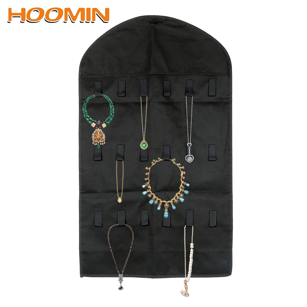 

32 Pockets 18 Hooks Jewelry Storage Bag Hanging Organizer Wardrobe Closet Hanger for Earrings Bracelet Necklace Makeup Tool