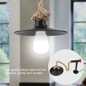 

E27 90-250V Retro Style Wall Light Sconce Light Iron Hemp Rope Wall Lamp Fixture for Cafe Bar Hallway applique murale luminaire