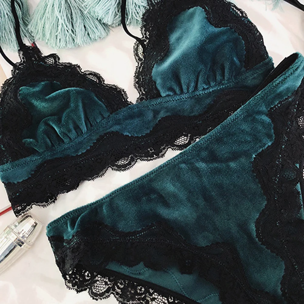 Woman Sexy Lace Lingerie Set Velvet Seamless Bra+Brief Solid Thin Patchwork Adjustable Panty Underwear Set Elegant Bralette#128 Woman Sexy Lace Lingerie Set Velvet Seamless Bra+Brief Solid Thin Patchwork Adjustable Panty Underwear Set Elegant Bralette#128