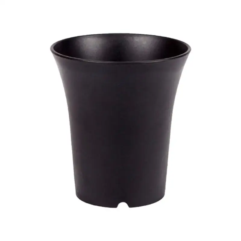 

1pc Plastic Round Succulents Pots Flower Planter for Home Office or Garden Decoration(Extra Small Black)