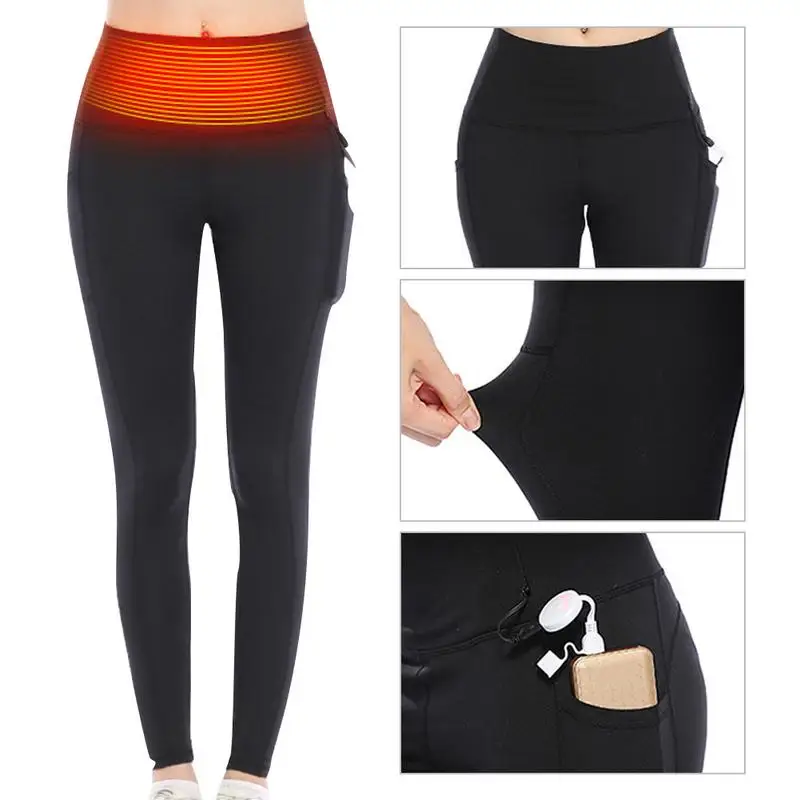 

Winter Thermal Electric Heated Pants USB Charging Heating Clothing Burning Fat Slimming Fitness Pants Warm Leggings