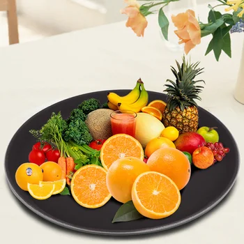 

Round Plastic Tray Serving School Lunch Food Trays Restaurant Serving Tray Cafeteria Cafe Trays Kitchen Organizer Storage Plates