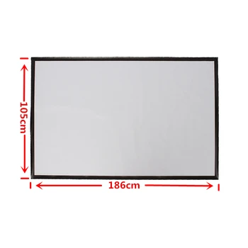 

LEORY For Wall Mounted Home Theater Projection Accessories Screen 84 Inch 16:9 Office Games PVC Matt White Fabric Portable