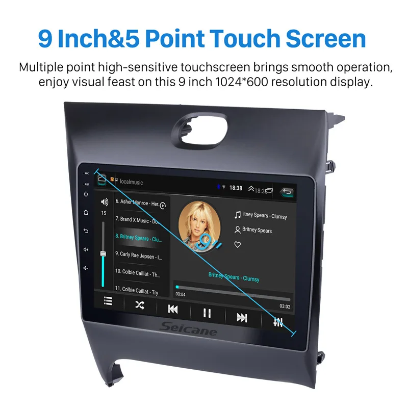 Цена Seicane 2Din Android 8,1 Автомобильный font b gps b font радио головное устройство для KIA K3 CERATO FORTE 2013 2014 2015 2016 font b gps b font мультимедийный плеер Зеркало Ссылка