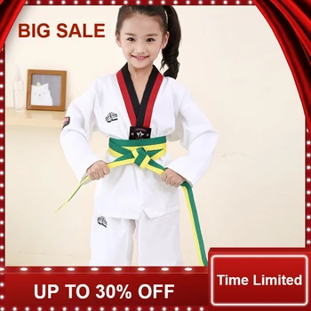 

Spring Boys TKD Uniform Fashion Girls Taekwondo Clothing set Brand Casual Style Sports Suit with Belt