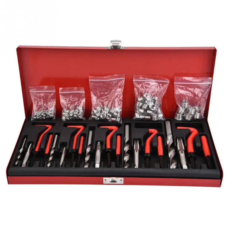50Pcs Screw Threaded Insert Stainless Steel Coiled Wire Inserts Thread Repair Insert Set Installment Tool Kit