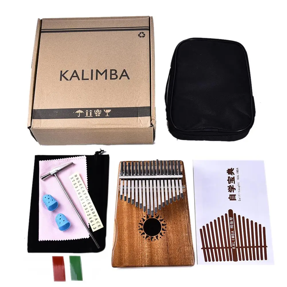 Клавиатура Kalimba Mounchain для детей и взрослых с 17 клавишами жесткая музыкальная