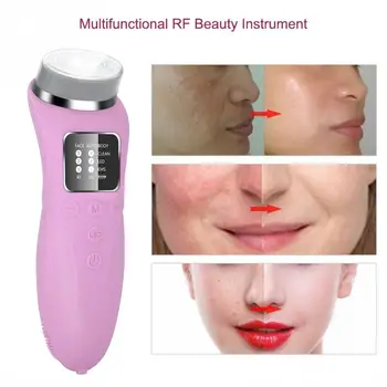 

USB RF Face Ultrasonic Beauty Device Anti-aging EMS LED Whitening Pore Shrink Facial Lifting Skin Tools machine ac