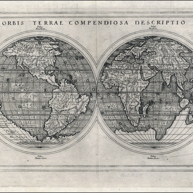 World Map 1587 постер печать Мэри Эванс Picture Library (36X24) | Дом и сад
