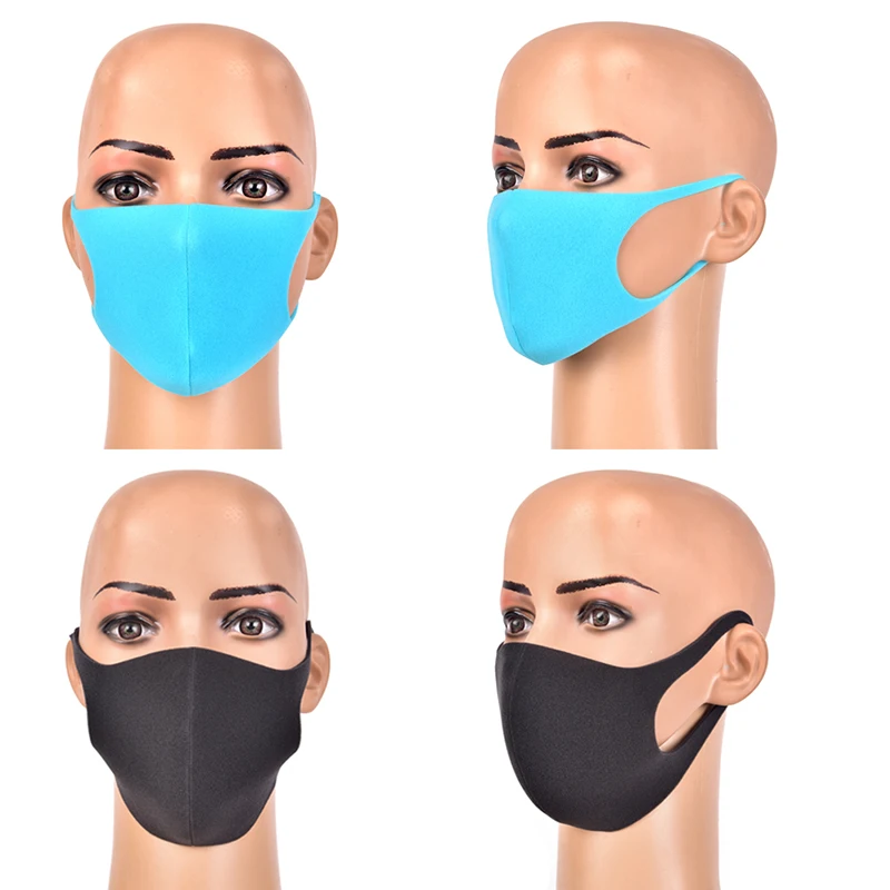 

3PCS/1PCS Reusable Mouth Mask Black Cotton Blend Anti Dust And Nose Protection Face Mouth Mask Masks For Man Woman
