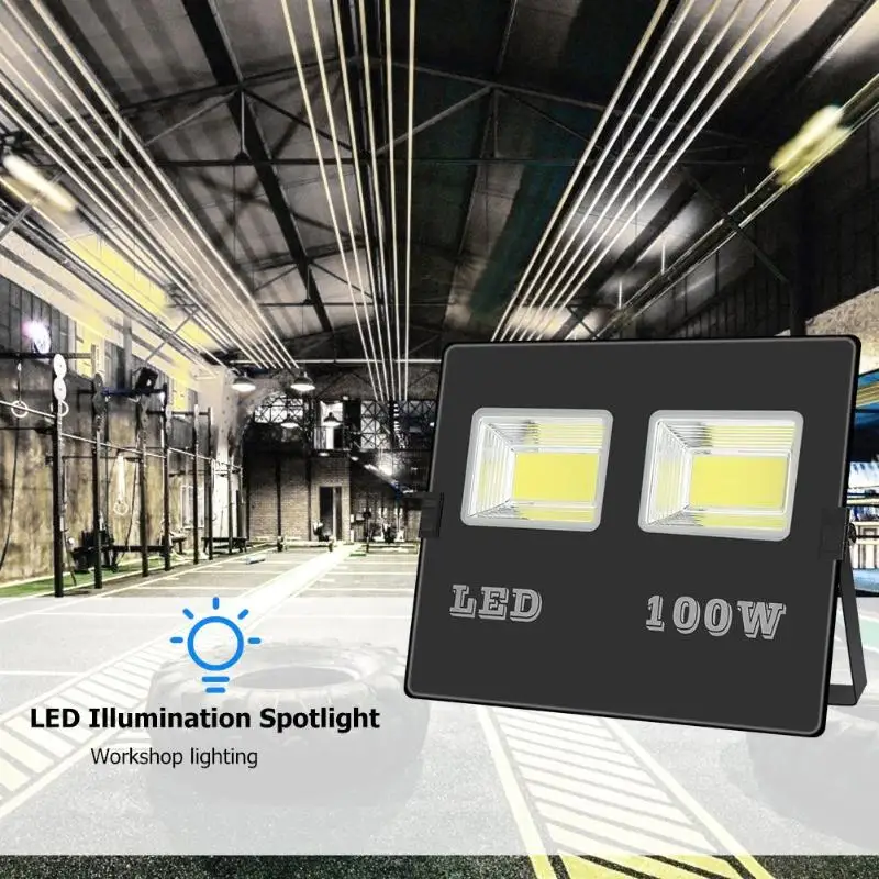 

288 COB LED Floodlight 220V 100W Waterproof Advertising Outdoor Flood Light Garden Spotlight Outdoor Wall Lamp Spotlight