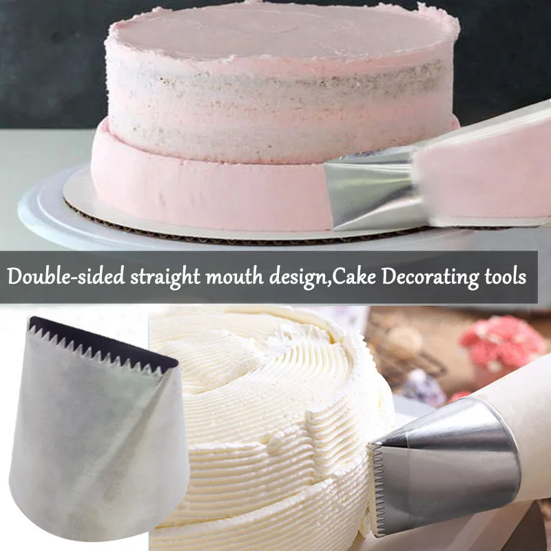 

Extra Large Double-sided Stainless Steel Nozzle Icing Piping Nozzles Cream Cake Decorating Tools Pastry Tip