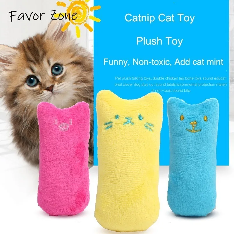 

Catnip Plush Cat Toy Cute Pillow Funny Interactive Pet Kitten Chew Toy Teeth Grinding Toys Claws Thumb Bite Scratch Cat Supplies