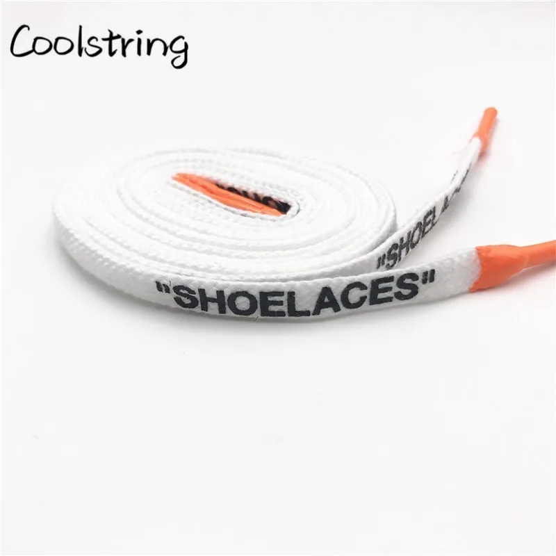 Coolstring Double-sided Printing At The End Of Shoelaces OW The Ten Shoe Laces With Silicon For Sneakers Boots With Zip Tie Logo