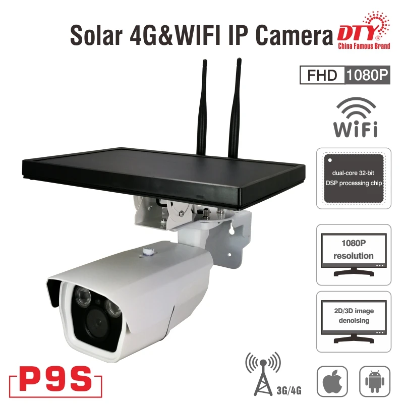 DTY 080P 6W Наружная Водонепроницаемая беспроводная ip камера видеонаблюдения на