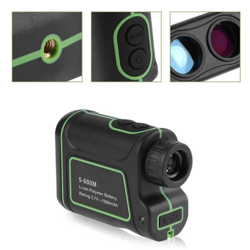 

5-600m Laser Range Finder Handheld 6X Laser Range Finder Monocular Distance Speed Angle Meter Telescope for Golf