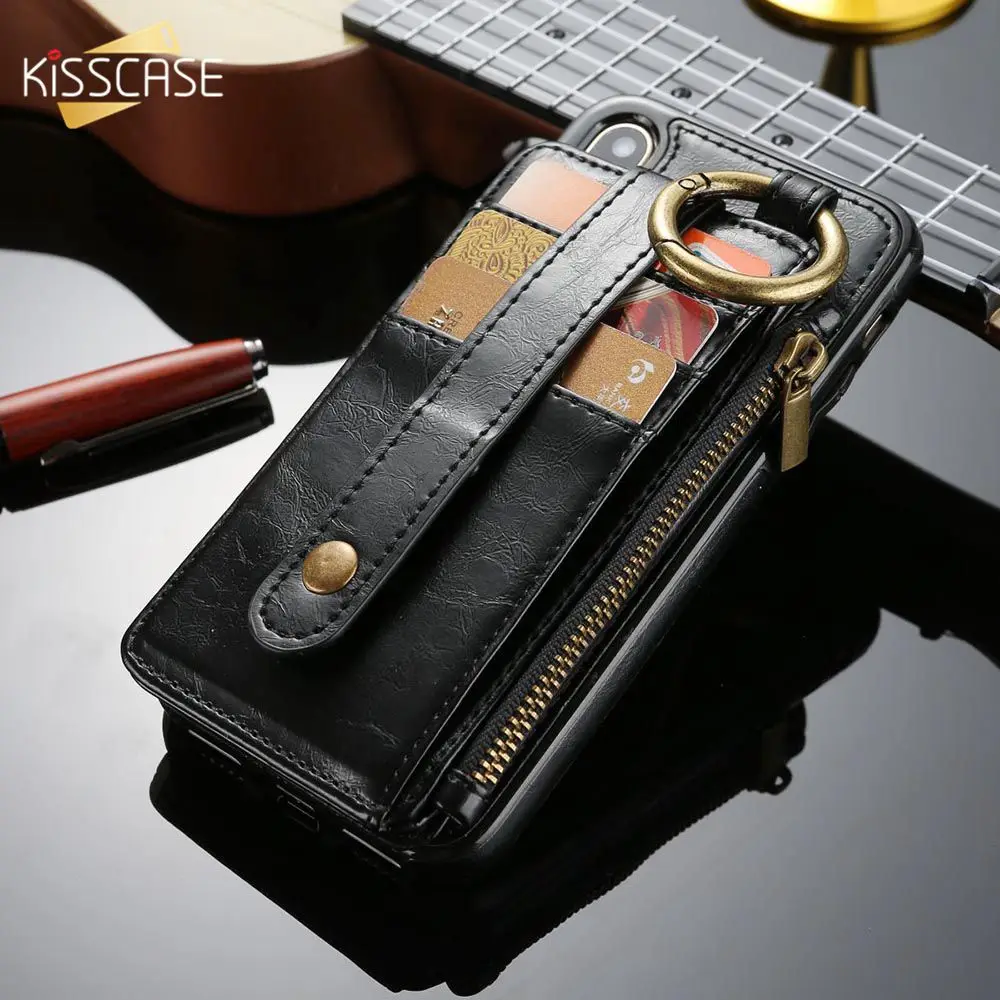 KISSCASE чехол на молнии для iPhone 6 S/7/8/7 Plus/8 Plus/XR X XS Max 5 5S se Ретро Чехол