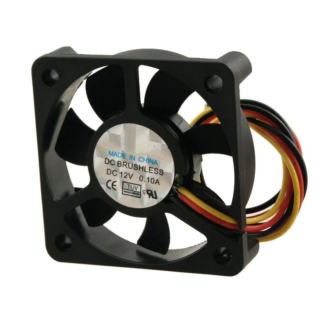 Черный пластиковый бесщеточный DC 12V 0 1a квадратный охлаждающий вентилятор кулер |
