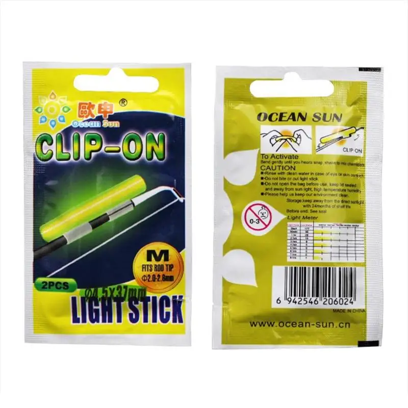 

2pcs/set Fluorescent Light stick Night Fishing Lighting Stick Float Dark Glow Stick Rod Light Floating Luminous Fishing 4 sizes