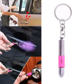 

1pc Mini Portable Anti Static Bullet Shape Keychain Car Accessory Key Ring Tool Universal SUV Car Anti Static Key-Ring