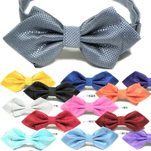 Британский аристократический стиль галстук-бабочка для мужчин острый двойной галстук-бабочка сплошной цвет галстук-бабочка жениха