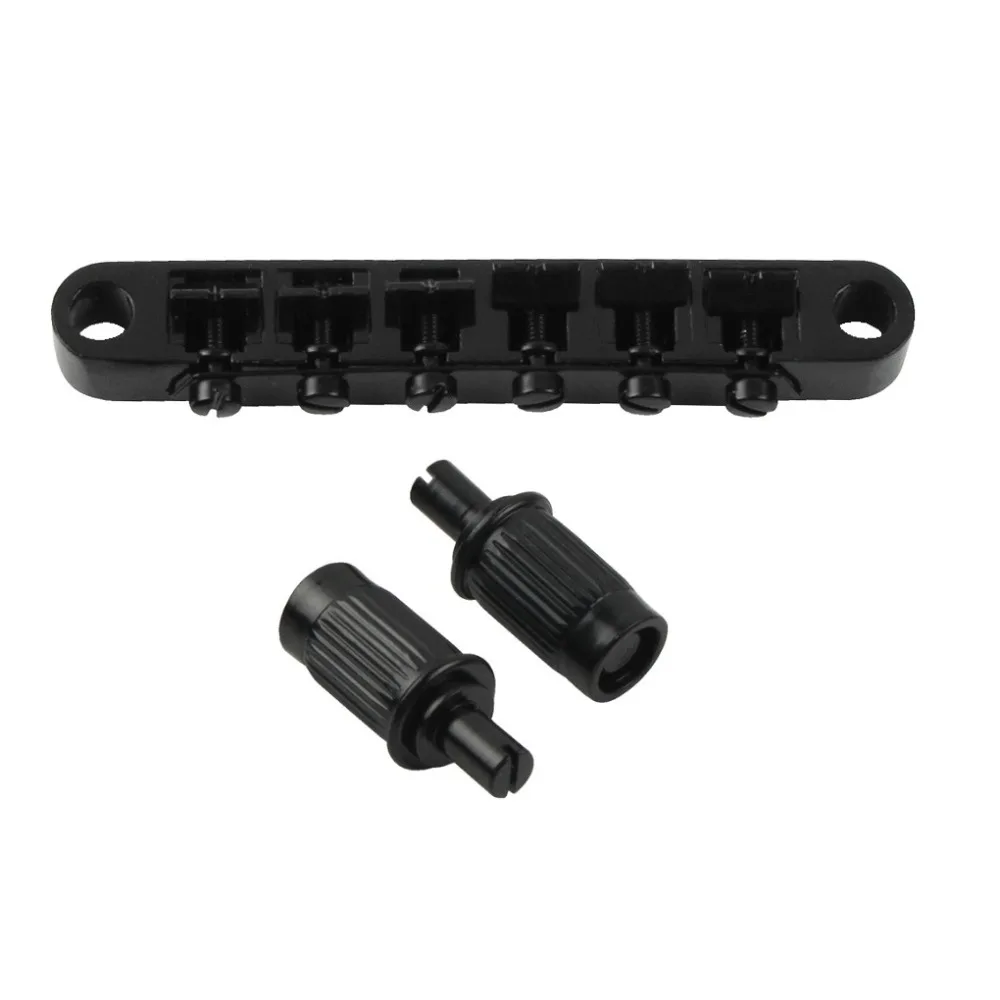

NEW Bridge Electric Guitar Tune-o-Matic Bridge Black with Mounting Studs For LP Guitar Parts & Accessories