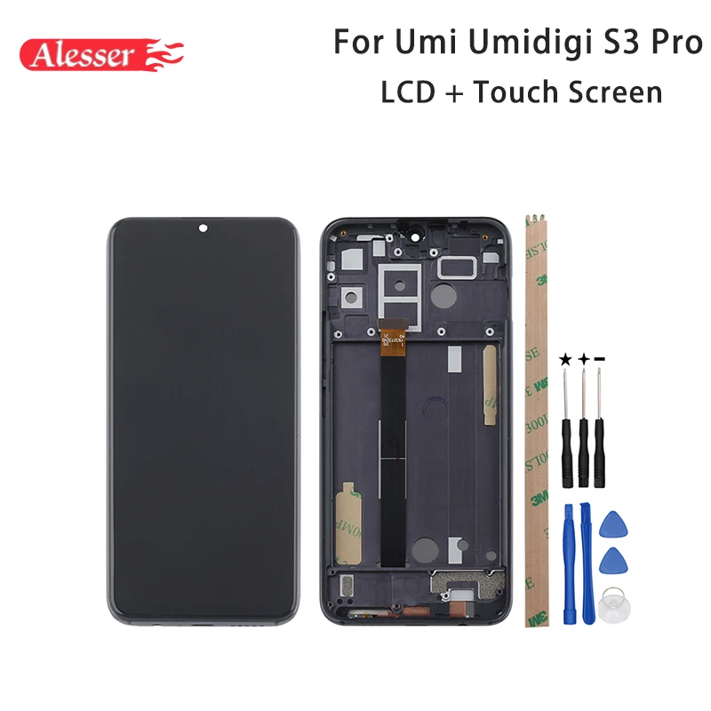 

Alesser For UMI S3 PRO LCD Display + Touch Screen With Frame Assembly Repair +Tools+ Adhesive For UMIDIGI S3 PRO Phone