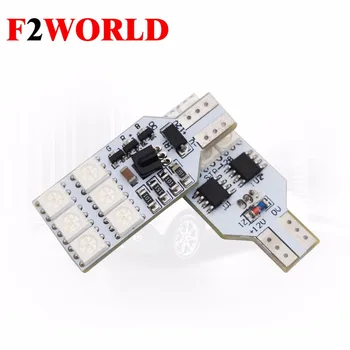 

1 set *Perfect led T10 lamp led auto global glaze new products 12SMD with remote controller 2pcs T10 car led 5050 rgb