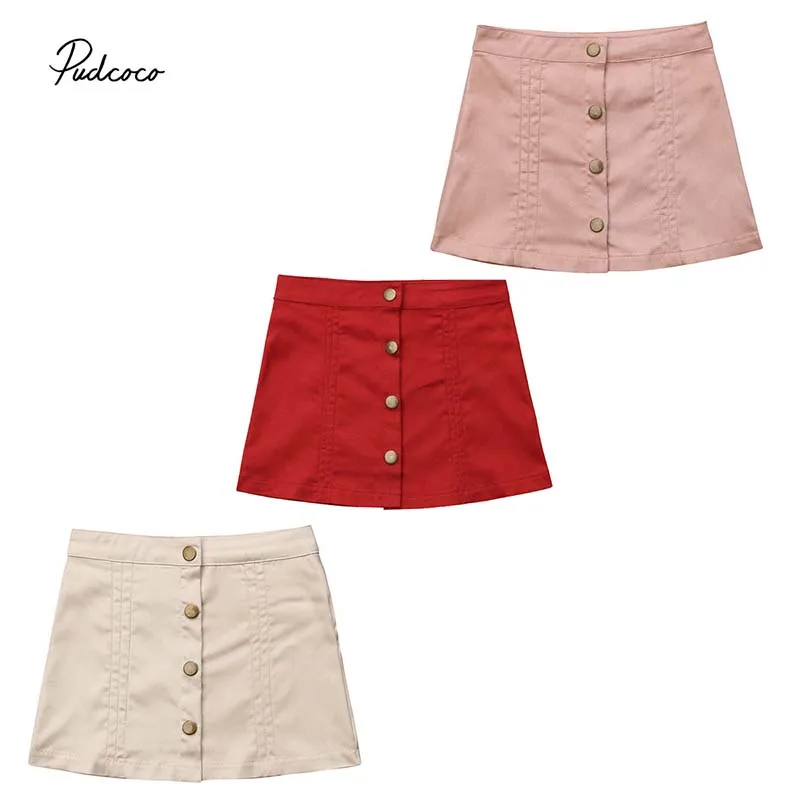 

Pudcoco Kid Girls Skirt Infant Baby Girl Button A Line Skirts Party Slim Princess Pageant Skirt 2018 Fashion Clothing For Girls