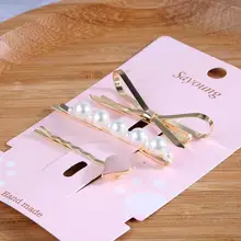 Новая женская мода искусственная жемчужная заколка обруч, голова кусок E тип, B тип, 3 шт Свадебные/вечерние/Повседневные