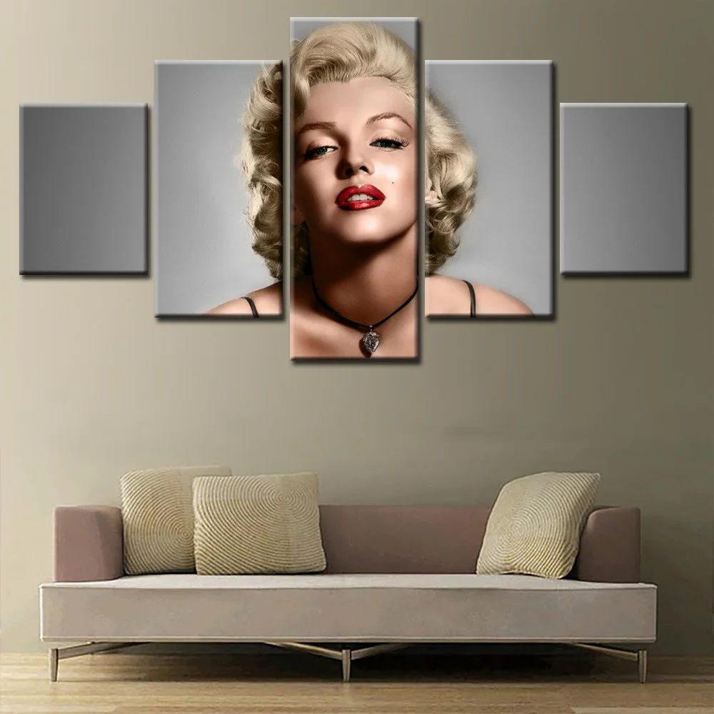 Пять штук комбинированная картина распылитель сексуальная Монро Черно белая