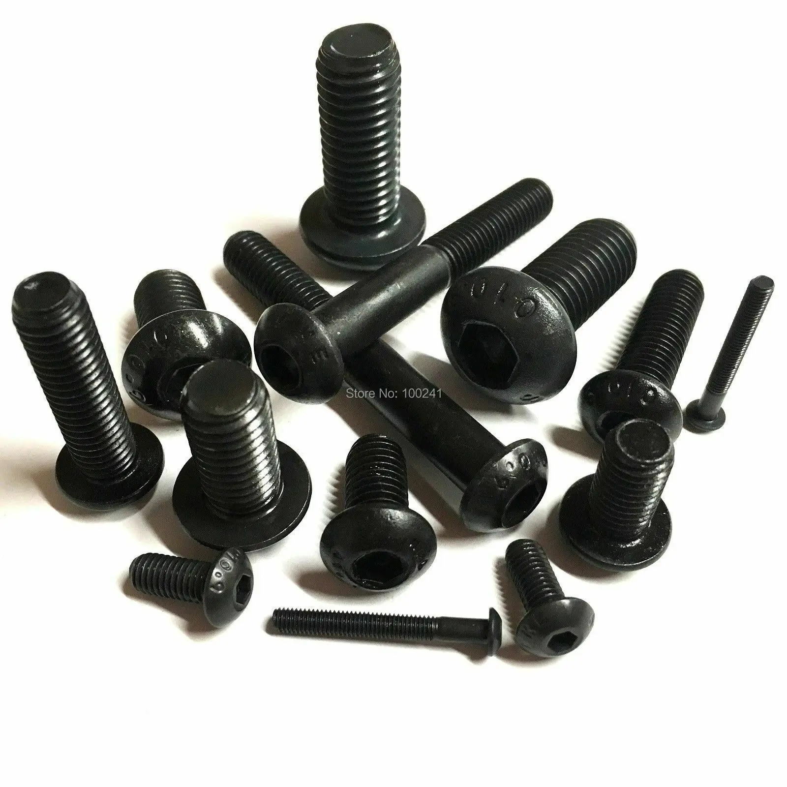 

20pc/lot M3 M4 M5 M6 Socket Button Head Screws 10.9 High Tensile Black Allen Bolts