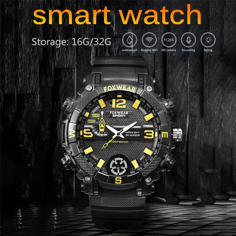 

For FOX9 New Sports Camera Watch Remote Wifi Large Capacity HD Camera Wristband Waterproof Watch Smart Watch