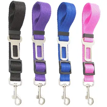 

4 Packs Adjustable Pet Car Seat Belt Strap Dog Vehicle Seatbelt Harness Safty Leads - Nylon Fabric - 4 Colours