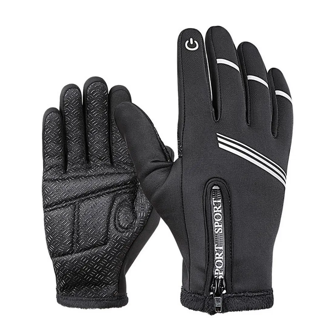 

1 Pair Winter Gloves Professional Touch Screen Reflective Thicken Keep Warm Gloves Sport Running Biking Gloves for Men/Women