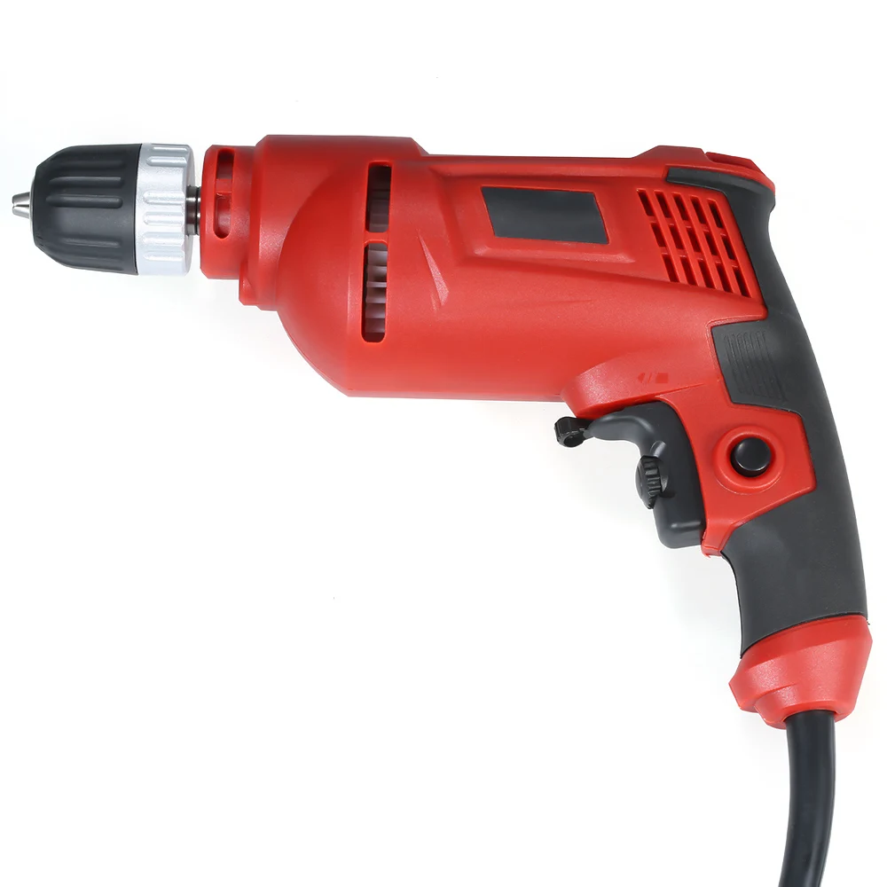 Electric Drill Power Tool Electric Corded Drill Variable Speed Trigger Handle Rotary Hammer Impact Drill for Wood Steel