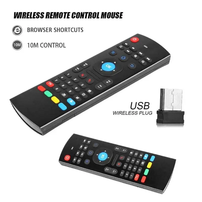 

MX3 Portable 2.4G USB Receiver Wireless New Remote Control Keyboard Controller Air Mouse F6N Effective Batter Saver