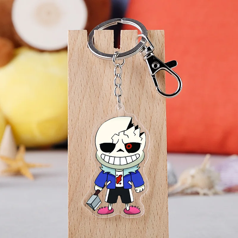 Игровой Косплей Undertale модный акриловый брелок с рисунком Санс череп скелет