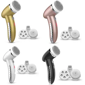 

4 In 1 Electric Facial Cleansing brush Instrument USB Rechargeable Gentle Exfoliating Deep Cleansing Removing Blackhead Dirt Fac