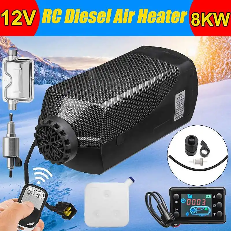 

12V 8000W 8KW Car Heater Air Diesels Fuel Parking Heater LCD Monitor Remote Control for RV Truck Motor Home Boat Bus Motorhome