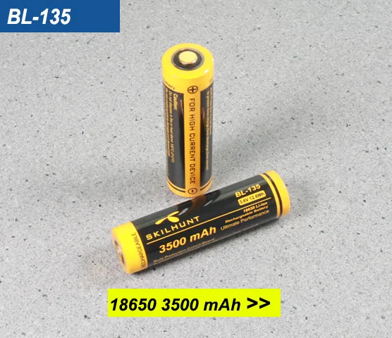 SKILHUNT BL 135 18650 3500mAh защищенная батарея|Портативные осветительные приборы| |