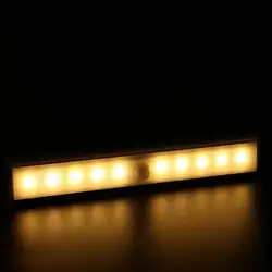 10LED USB зарядка датчик движения световая полоса гардероб водонепроницаемый светильник