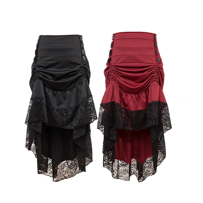 

Halloween Lady Gothic Steampunk Court Skirts Costume Europe Palace Retro Lacy Cosplay Carnival Party Fancy Dress