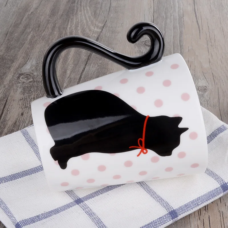 Кофейная кружка с милым котом японская керамическая чайная чашка парные чашки и
