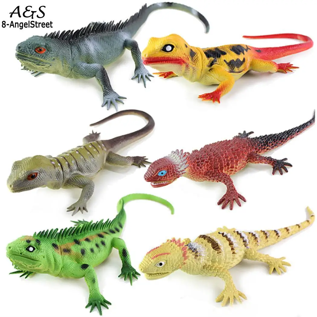 Lizard Figures Model Toys Squeaky Sound 25.5 x 10.5 x 6.5cm/10.0 x 4.1