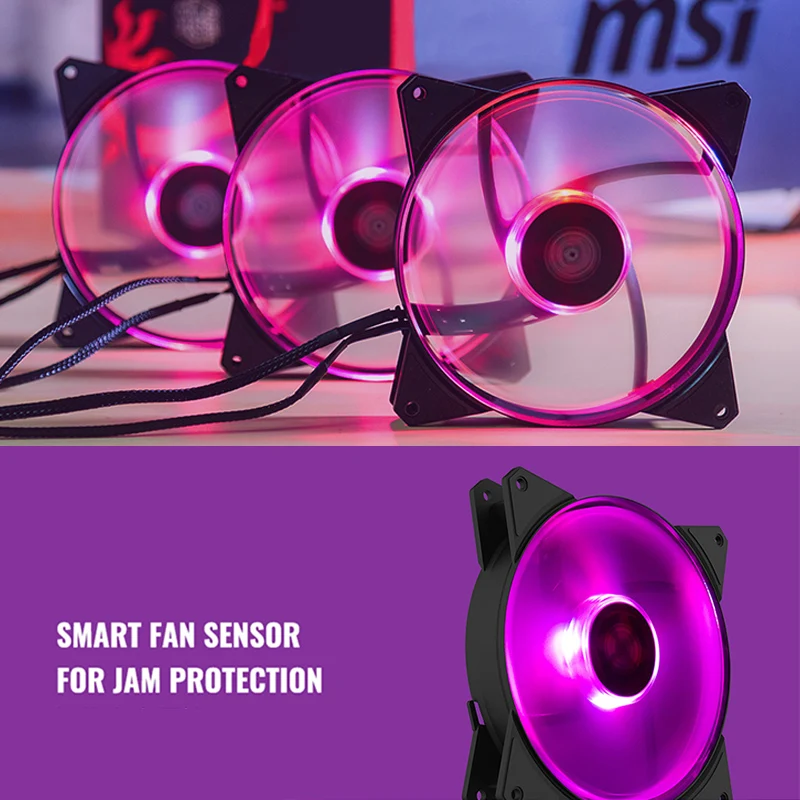 COOLER MASTER MF140 14 см чехол вентилятор 12 в RGB 4pin PWM тихий для процессора водяное