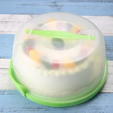 Behogar 30 см круглая коробка для выпечки контейнер с крышкой надежное закрытие для сохранения транспортировки кондитерских изделий Количество 1 случайный цвет