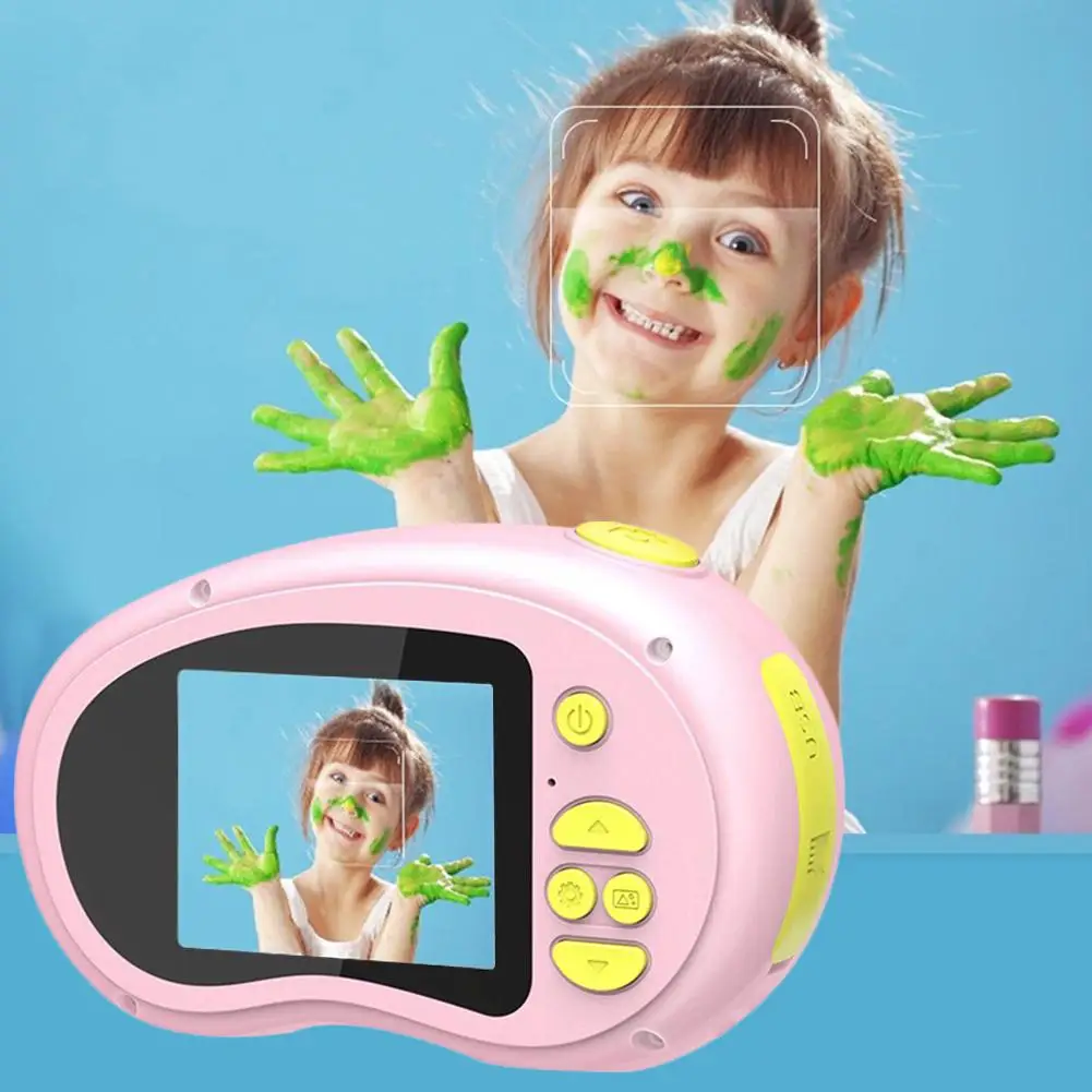 

Kids HD Digital Camera Toy Shockproof Camera Silicone Soft Cover Photography Mini SLR Cartoon Camera