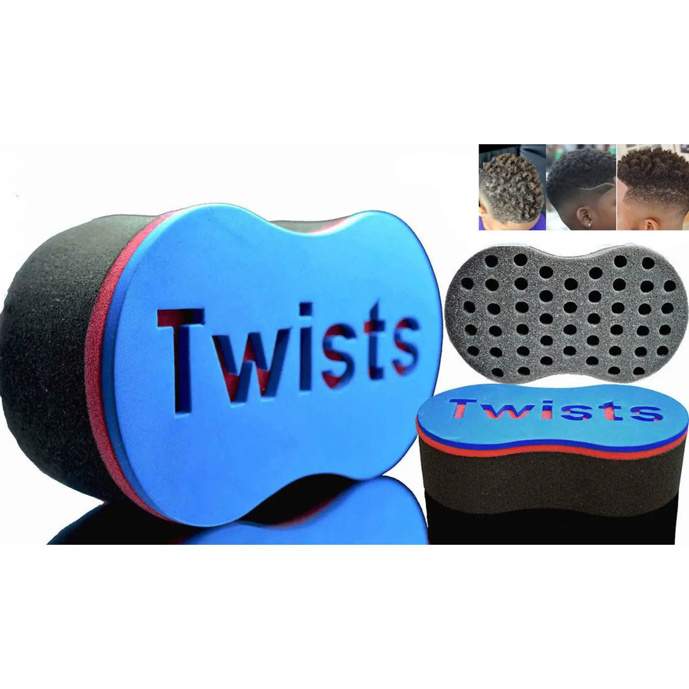 

HTHL-Wave Barber Hair Brush Sponge for Dreads Afro Twist Curl Coil Magic Tool